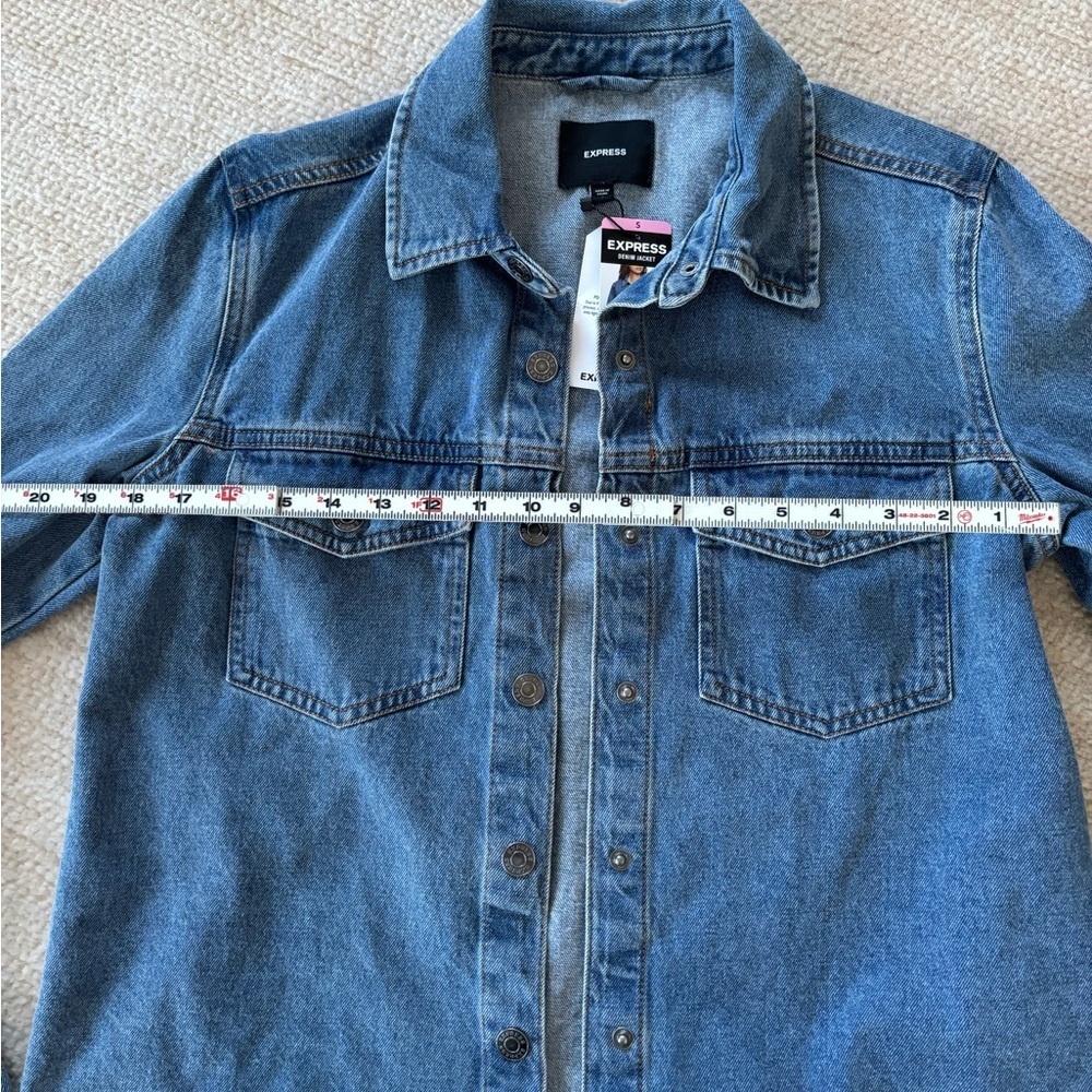 Express Women's Blue Jean Jacket Small BRAND NEW NWT MSRP $98 - Picture 6 of 8
